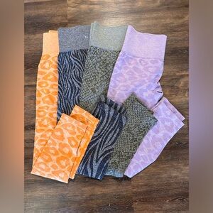 NVGTN leggings, animal print 4 pack. Good condition, only worn once.